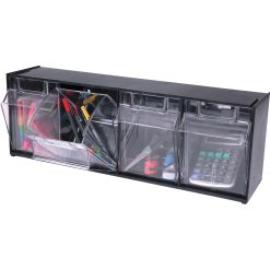 Alternative view of Deflecto Tilt Bin Interlocking Multi-Bin Storage Organizer