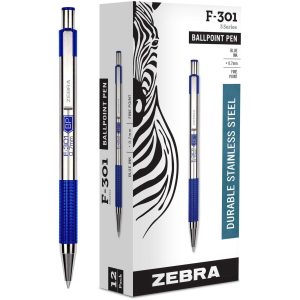 Zebra F-301 Retractable Ballpoint Pen - 12 Pack