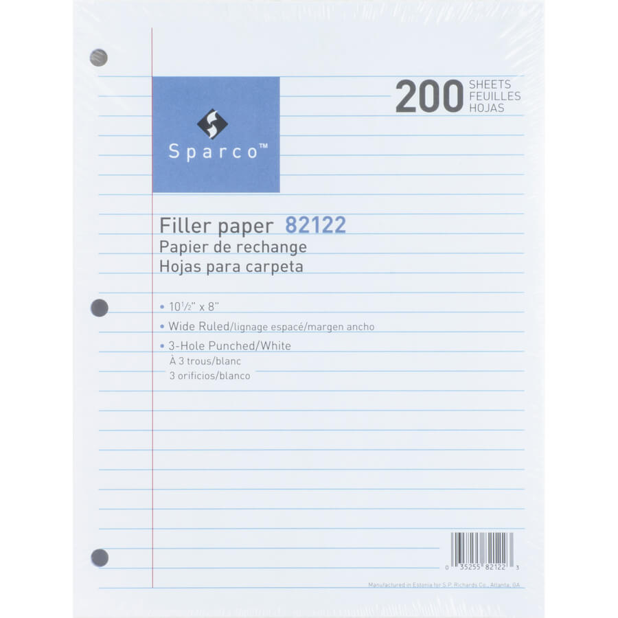 Sparco 3-hole Punched Filler Paper - 200 / Pack - Image 3
