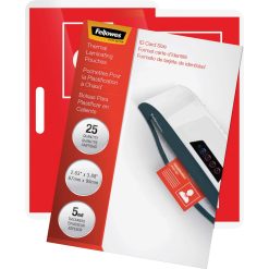 Alternative view of Fellowes Glossy Pouches - ID Tag not punched, 5 mil, 25 pack