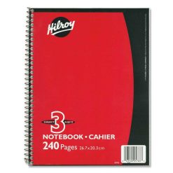 Alternative view of Hilroy Coil Three Subject Notebook