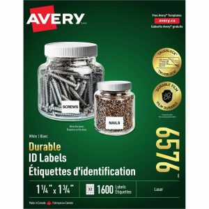 Avery? Durable ID Labelswith TrueBlock? Technology for Laser Printers, 1-3/4" x 1?"