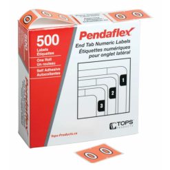 Pendaflex Numeric End Tab Filing Labels - #0