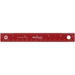 Acme United Colored Stainless Steel Ruler