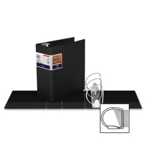 Alternative view of QuickFit Heavy-Duty Commercial Binder, 3-Ring D-Ring Binder, Black, 5 Inch