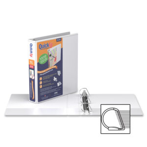 Alternative view of QuickFit View Binder, 3-Ring Binder, Angle D Ring, 1.5 Inch, White