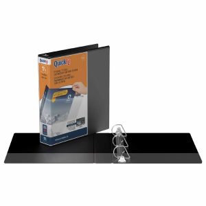 Alternative view of QuickFit View Binder, 3-Ring Binder, Angle D Ring, 1.5 Inch, Black