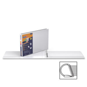 Alternative view of QuickFit Heavy-Duty Landscape 3-Ring Binder, D-Ring, View Binder, 1 Inch, White