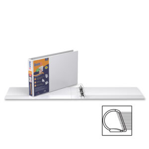 Alternative view of QuickFit Heavy-Duty Landscape 3-Ring Binder, D-Ring, View Binder, 1.5 Inch, White