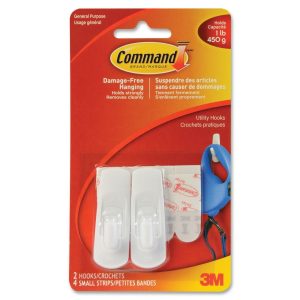 3M Small Hooks with Command Adhesive - 2 pack