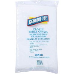 Alternative view of Genuine Joe Plastic Round Tablecovers - 6 / Pack