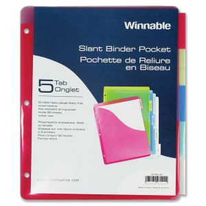 Alternative view of Winnable 5-Tab Slant Binder Pocket - 5 / Pack