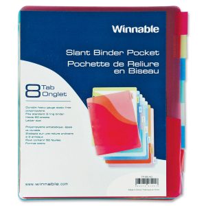 Alternative view of Winnable 8-Tab Slant Binder Pocket - 8 / Pack