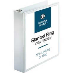 Alternative view of Business Source Basic D-Ring White View Binders
