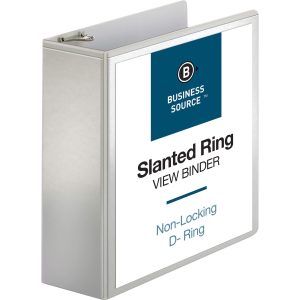 Alternative view of Business Source Basic D-Ring White View Binders