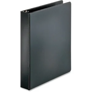 Business Source Basic Round Ring 1 1/2" Binder - Black