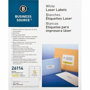 Alternative view of Business Source Bright White Premium-quality Address Labels