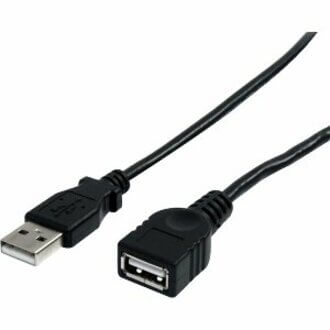 StarTech.com 3 ft Black USB 2.0 Extension Cable A to A - M/F - Image 2