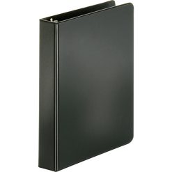 Alternative view of Business Source Basic Round Ring 1" Binder - Black