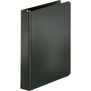 Business Source Basic Round Ring 1" Binder - Black