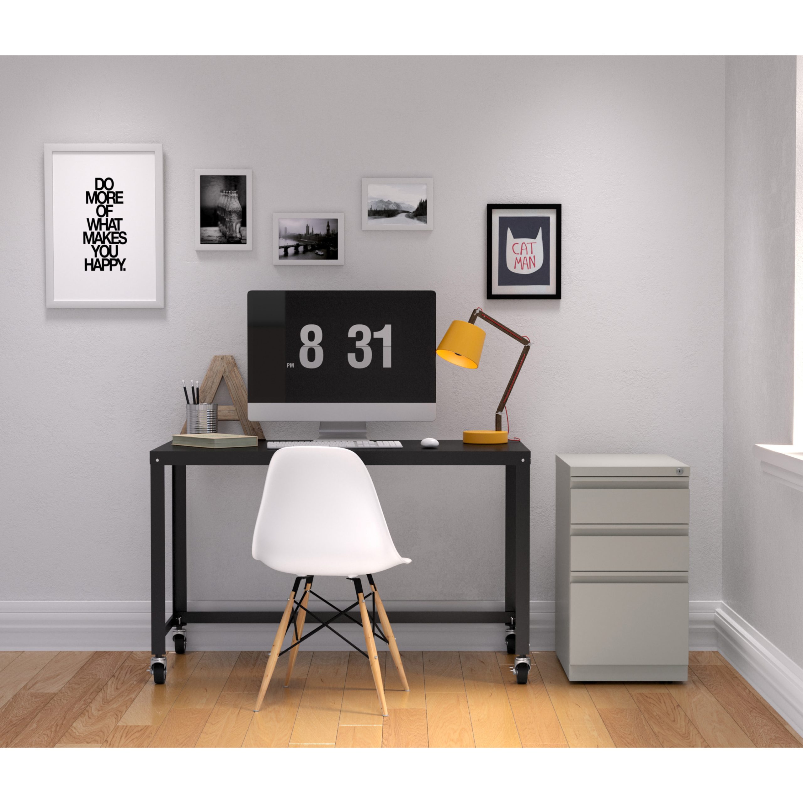 Lorell 23" Box/Box/File Mobile File Cabinet with Full-Width Pull - Image 8