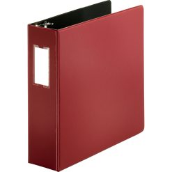 Alternative view of Business Source Slanted 3" D-ring Binders - Burgundy