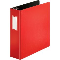 Alternative view of Business Source Slanted 3" D-ring Binders - Red