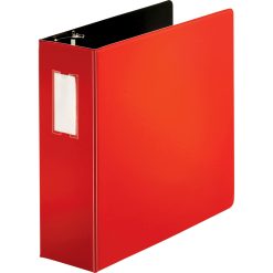 Alternative view of Business Source Slanted 4" D-ring Binders - Red
