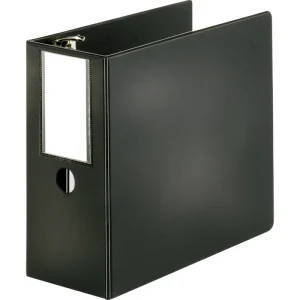 Business Source Slanted D-ring 5" Binder - Black