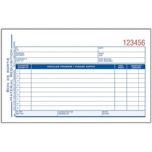 Alternative view of Adams Materials Requisition Form