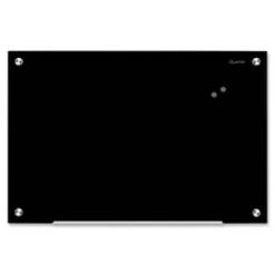 Quartet Infinity Magnetic Glass Dry-Erase Board, Black, 6' x 4'