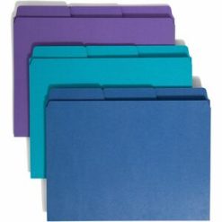 Smead SuperTab 1/3 Tab Cut Letter Recycled Top Tab File Folder - 3 / Pack