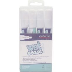Deflecto Wet Erase Markers - 4 / Pack