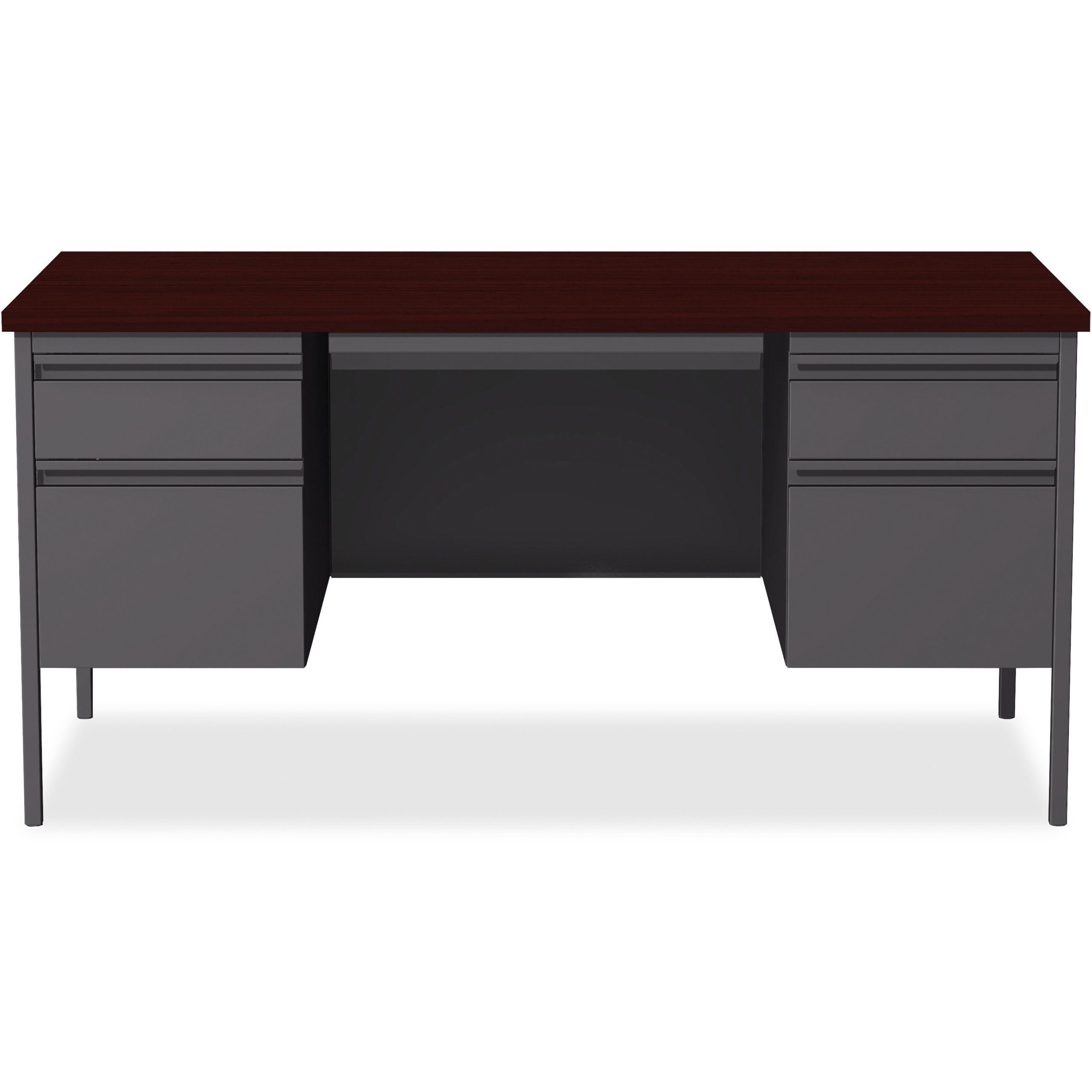 Lorell Fortress Series Double-Pedestal Desk - Image 3