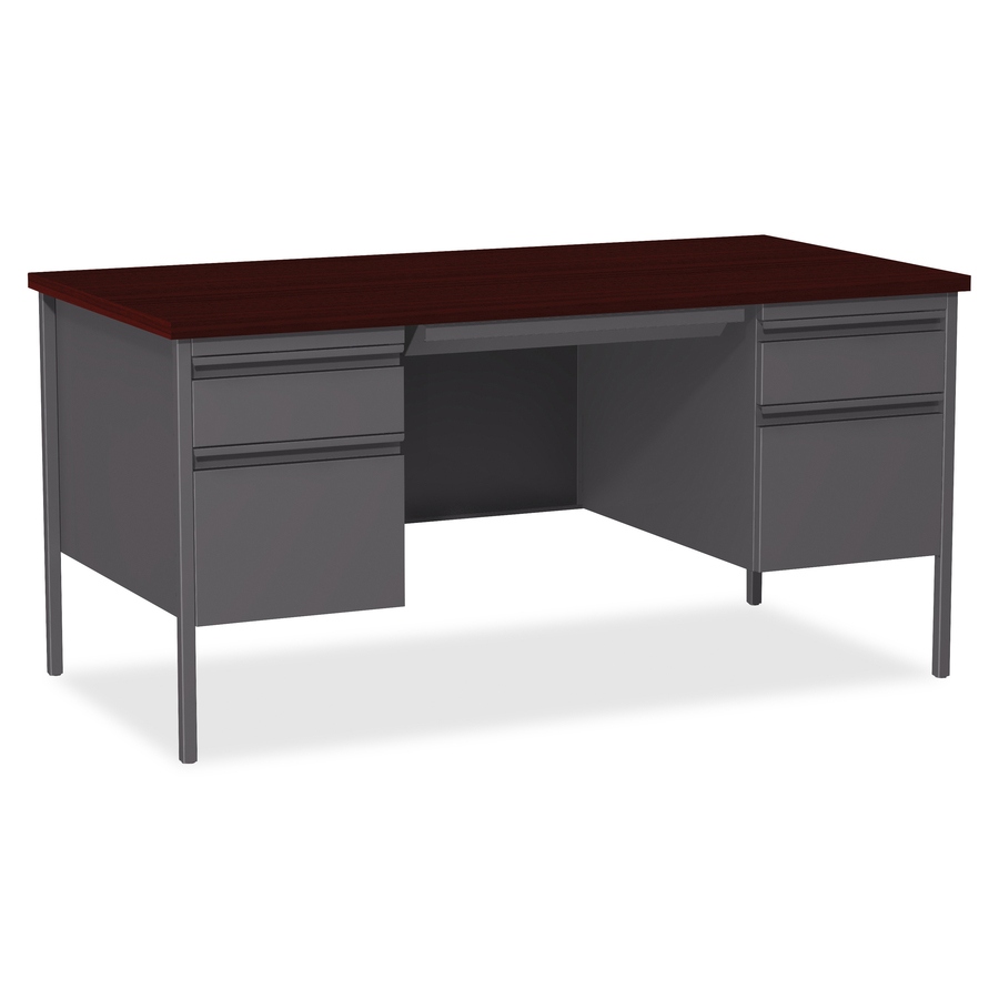 Lorell Fortress Series Double-Pedestal Desk - Image 5