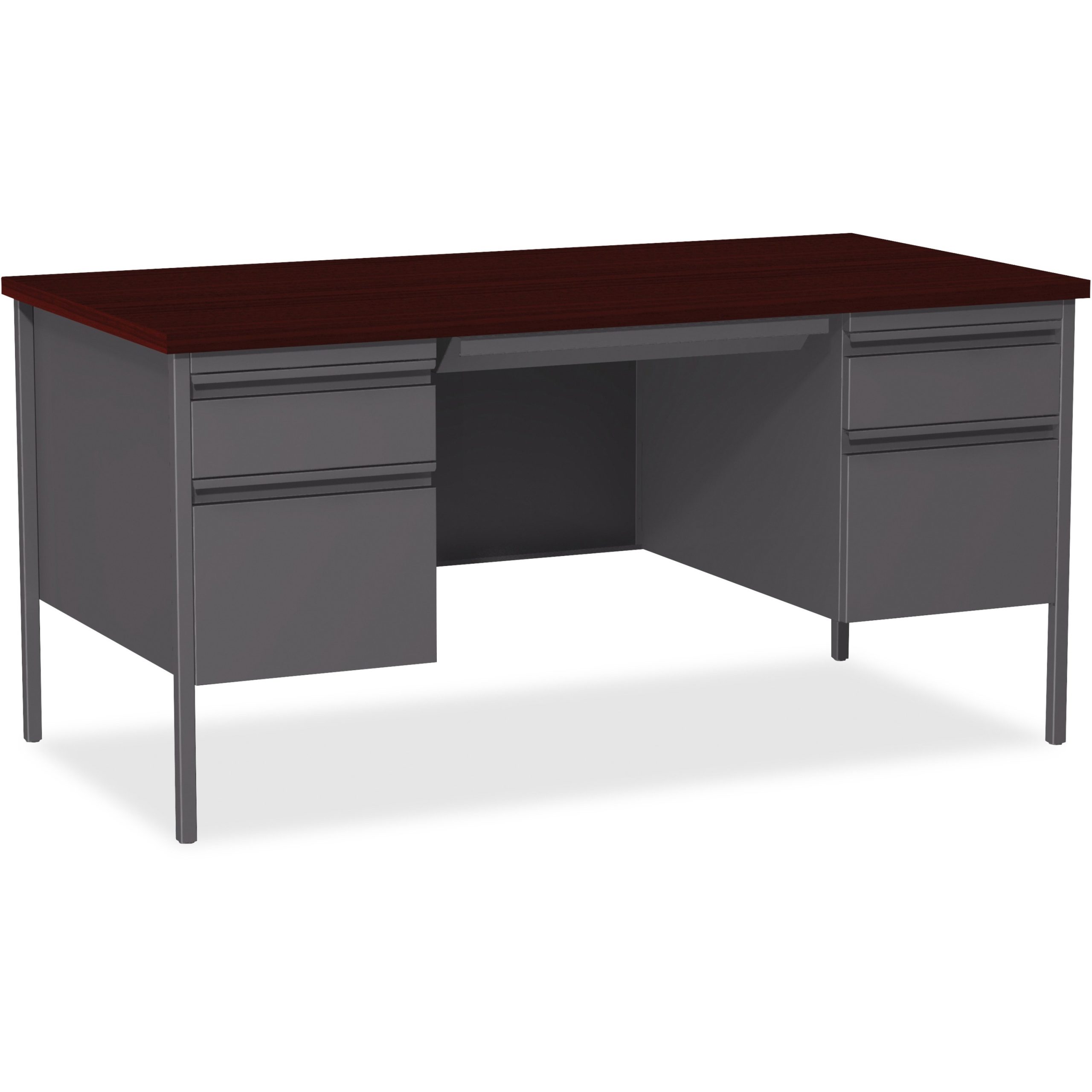 Lorell Fortress Series Double-Pedestal Desk - Image 2