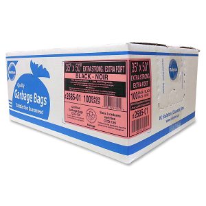 Alternative view of Ralston Extra-Strong Black Trash Bags - 100 / Carton