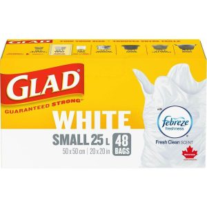 Alternative view of Glad Easy-Tie White Kitchen Catchers Bags - 48 / Box