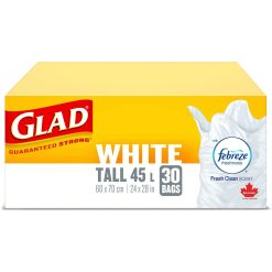 Alternative view of Glad Easy-Tie Tall White Kitchen Catchers Bags - 30 / Box