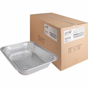 Genuine Joe Half-size Disposable Aluminum Pan-100 / Carton