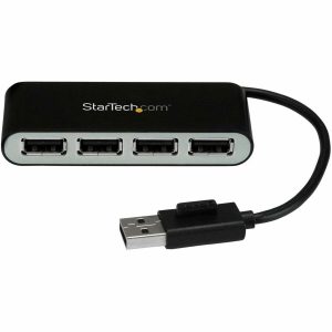 Alternative view of StarTech.com 4 Port Portable USB 2.0 Hub w/ Built-in Cable - 4 Port USB Hub