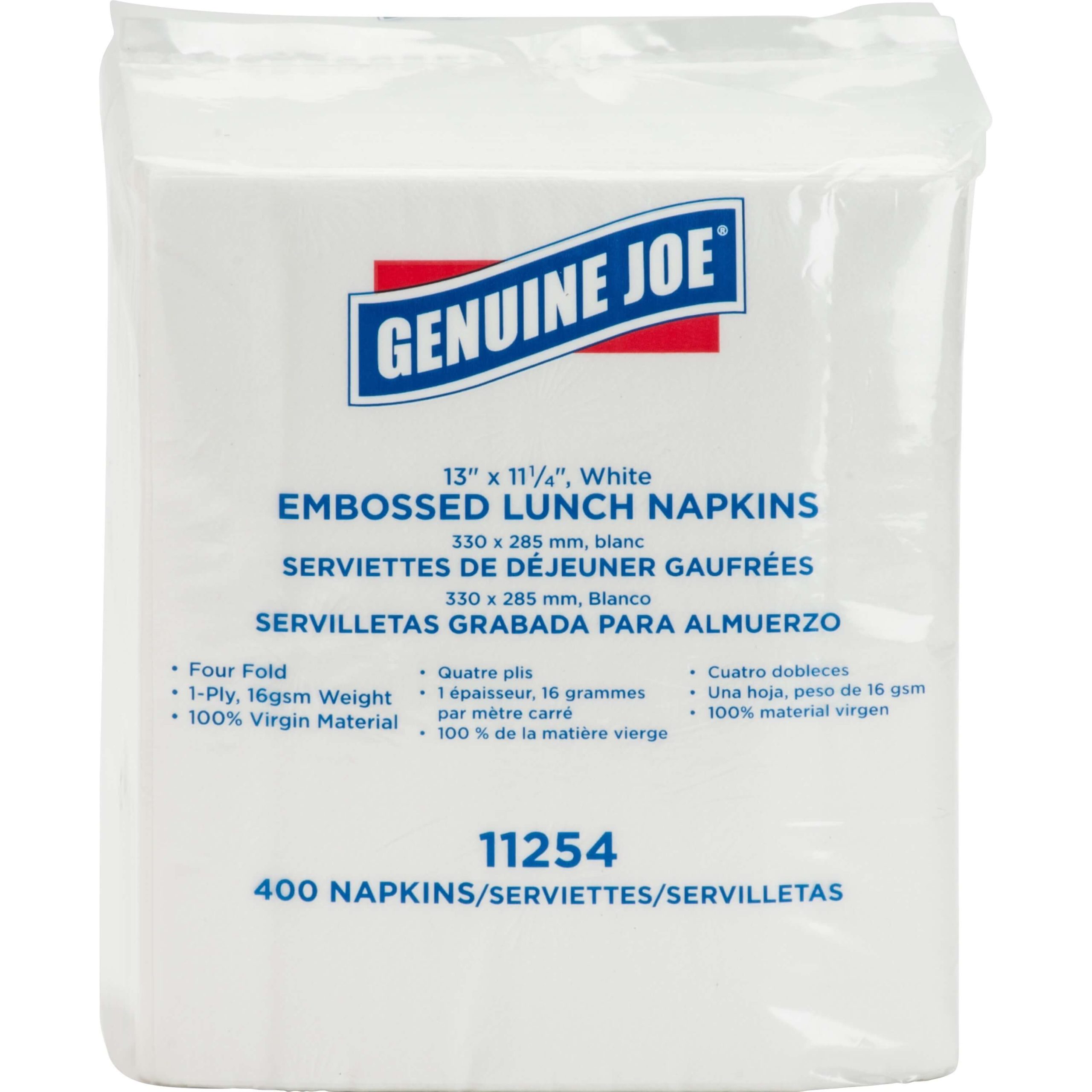Genuine Joe 1-ply Embossed Lunch Napkins - 400 / Pack - Image 2