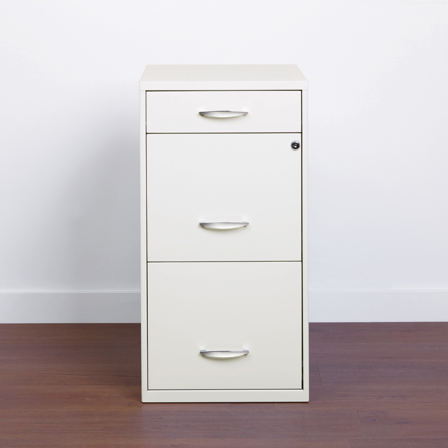 Lorell SOHO White 3-drawer File Cabinet - Image 7