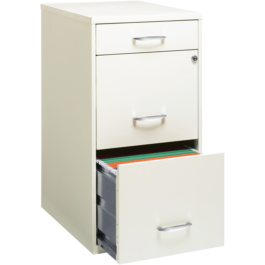 Lorell SOHO White 3-drawer File Cabinet - Image 6