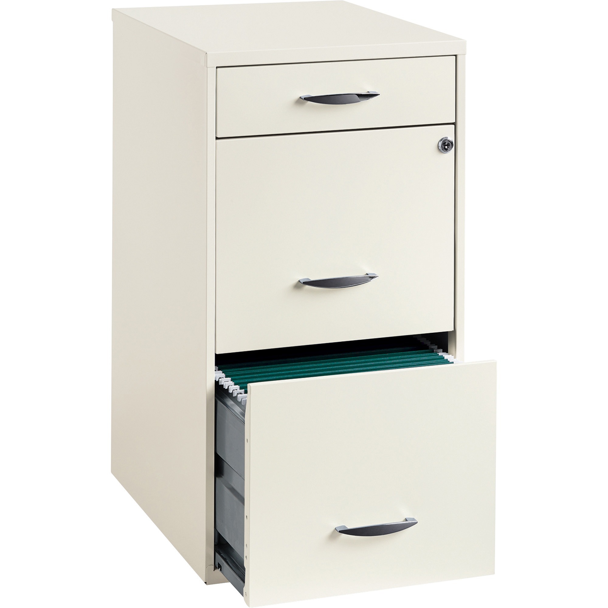 Lorell SOHO White 3-drawer File Cabinet - Image 10