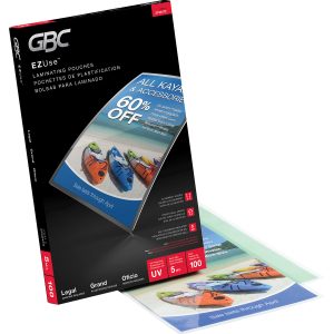 Alternative view of GBC EZUse Thermal Legal-size Laminating Pouch - 100 / Pack