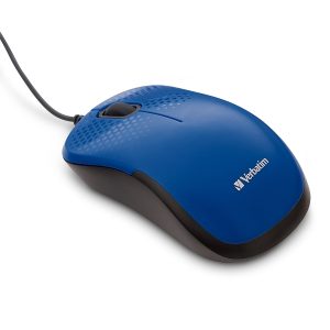 Alternative view of Verbatim Silent Corded Optical Mouse - Blue