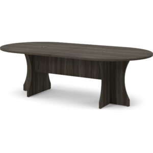 Alternative view of Heartwood Grey Dusk Laminate Racetrack Table Base