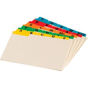 Alternative view of Oxford A-Z Coloured Tab Manila Card Guides