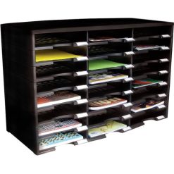 Alternative view of Storex 24 Compartment Literature Sorter, Black